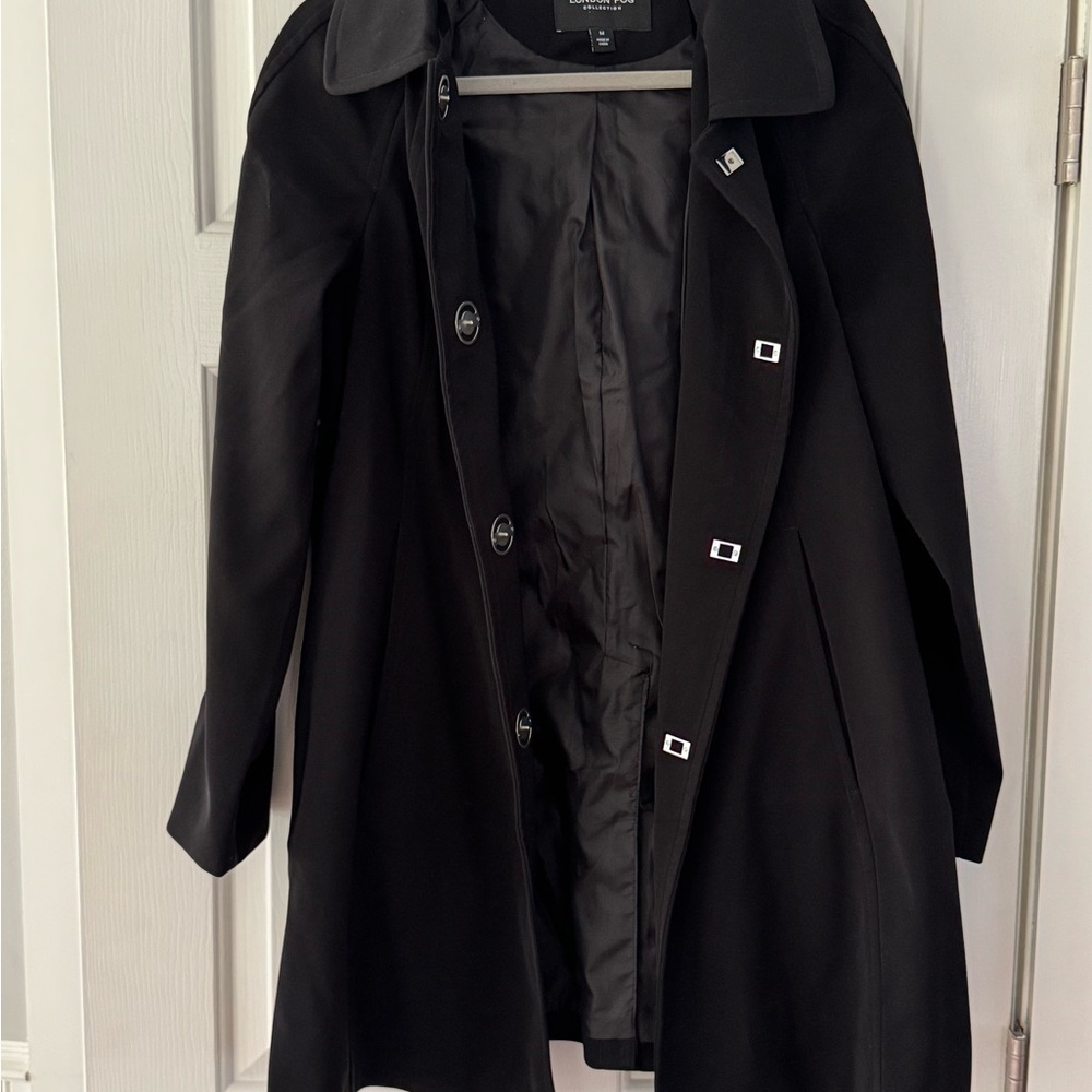 London Fog Black Trench Coat
